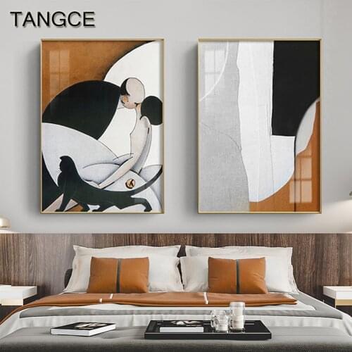 Modern Abstract Figure Wall Art Canvas Painting Nordic Posters Prints Art Picture for Living Room Bedroom Wall Poster Home Decor