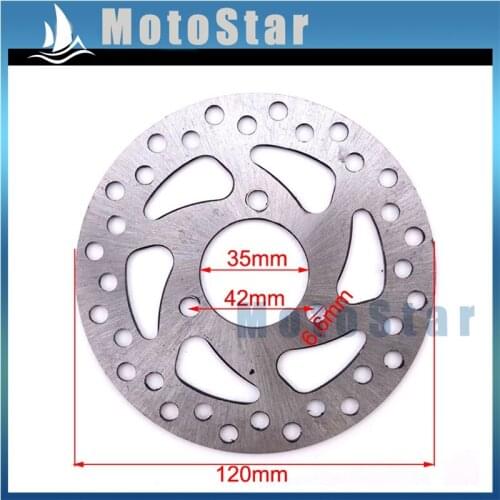 35mm 120mm Steel Brake Disc Rotor For 2 Stroke 47cc 49cc Gas Electric Scooter Pocket Bike Mini Dirt Kids ATV Quad 4 Wheeler