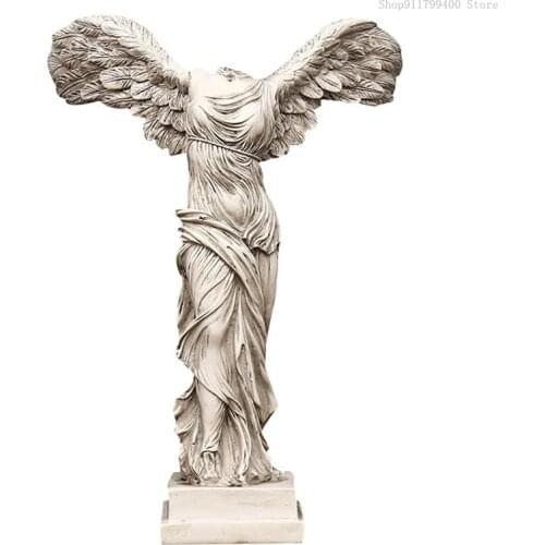 Victory statue retro abstract goddess statue resin decoration home decoration angel wings mini model bedroom decoration