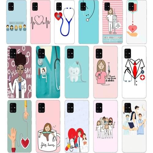 022 Cartoon Medicine Nurse Doctor Dentist Soft Silicone Tpu Cover Case for Samsung Galaxy A20 A20E A20S A40 A31 A41 A51 A71 case