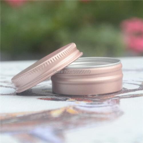 10g 15g Empty Refillable Aluminum Jars Packaging Rose gold Pink Metal Tin Batom Cream Lotion Cosmetic Containers F1097