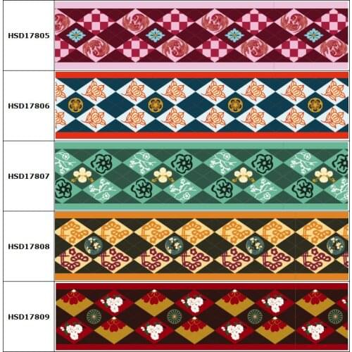 10yard Food Japanese Style Cartoon Printed Grosgrain Ribbon Accessory Hairbow Headwear Decoration DIY Wholesale OEM 38MM 75MM