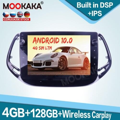 128GB Carplay Android 10.0 Car Multimedia Player for Jeep Commander 16-19 Auto Radio GPS Navigation Audio Stereo Head Unit DSP