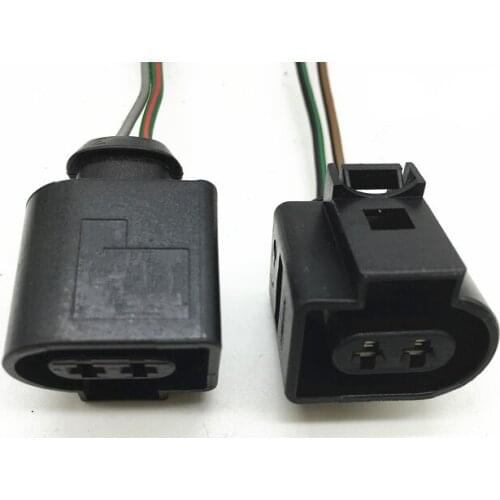 2 Pin/Way Coolant Pump Plug Window Glass Water Spray Motor Connector Wire Cable Pigtail For VW Audi Seat Skoda 8P0 973 722