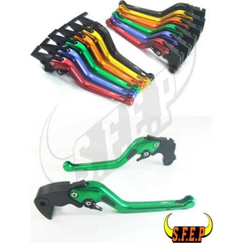 3D Long CNC Adjustable Motorcycle Brake and Clutch Levers with Carbon Fiber Inlay For Kawasaki Z900RS 2018