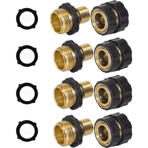 3/4 Inch Hose Connector Male Female 4pcs Gardening Supplies Garden Leak Proof Brass Suit Accessory Water Pipe Quick Connector