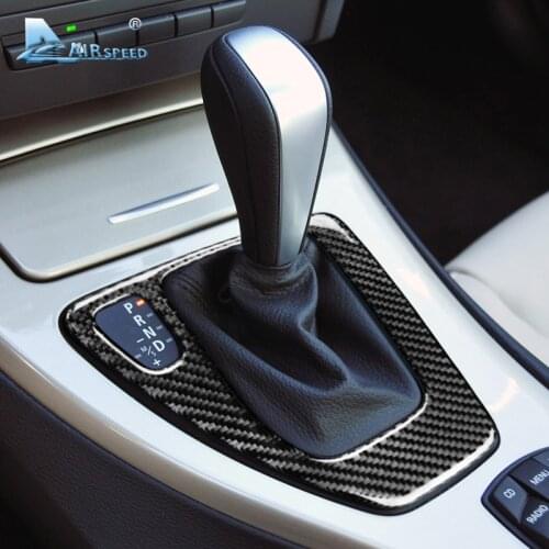 Airspeed for BMW 3 Series E90 E92 E93 Accessories LHD Car Interior Carbon Fiber Gear Shift Panel Cover Trim Stickers Car Styling
