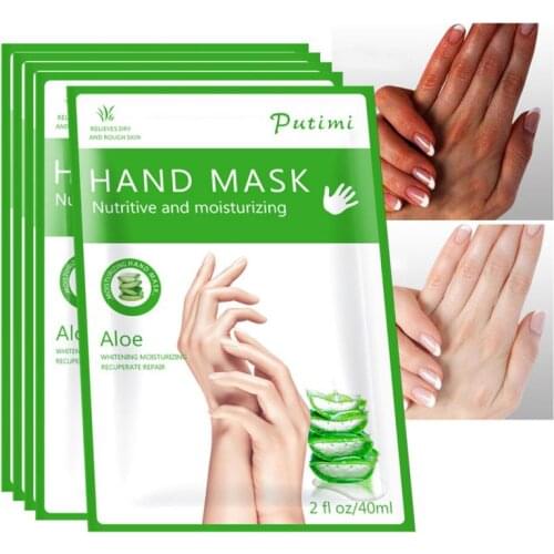 Aloe Hand Mask Peel Hand Care Moisturize Spa Gloves Whitening Hand Cream Exfoliating Hand Scrub Remove Dead Skin Tender skin NEW