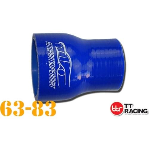 AUSR63-83BL - 4 Ply Silicone Straight Reducer Turbo Hose BOV 63mm-83mm 2.5" 3.25" 2-1/2" BL