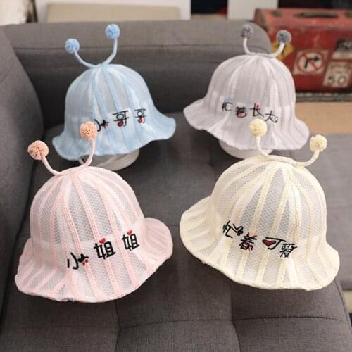 Baby Summer New Hat Gauze Cartoon Children Fishermans Hat Baby Sunshade Hat Cartoon 3-20 Month
