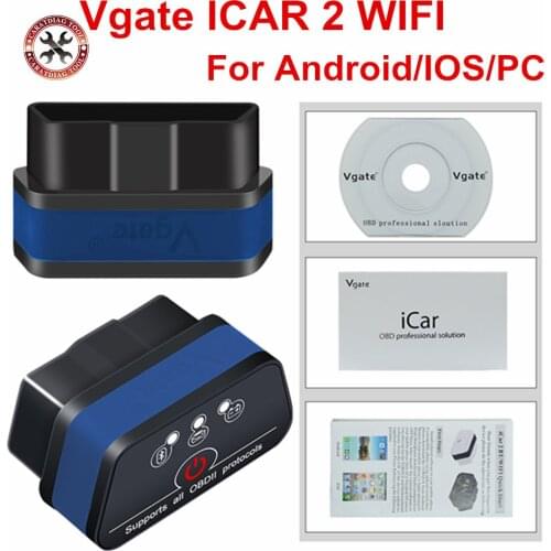 Vgate Icar2 Bluetooth/Wifi OBD2 Diagnostic tool ELM327 Bluetooth OBD 2 Scanner For Android/IOS/PC Original For CARS