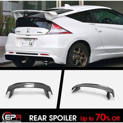 For Honda CR-Z ZF1 MU Style Carbon Glossy Rear Spoiler Roof Wing Exterior Accessories Body kits