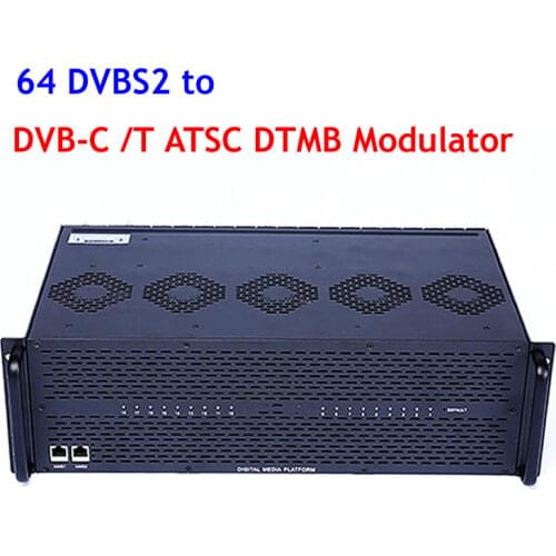 DVB-S2 to RF modulato ATSC-T DVB-C QAM DVB-T DTMB modulator 64 DVB-S2 Inout converter Transmodulator media platform SKD3051
