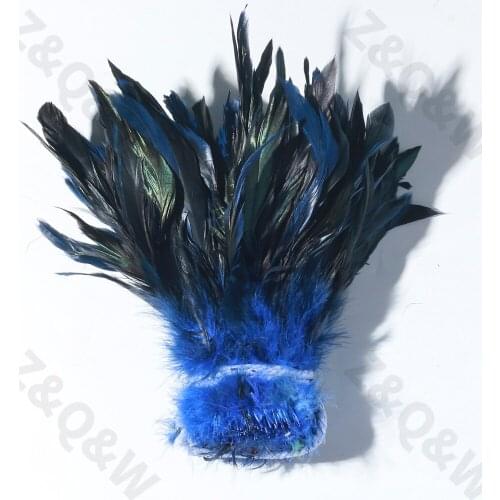 Natural 6-8 inch rooster feather dyed Baolan DIY craft jewelry accessories performance costume skirt decoration