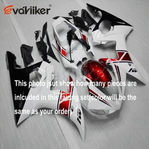 ABS Plastic fairings for YZFR6 2003 2004 2005 YZF R6 03 04 05 Motorcycle panels Unpainted fairing H3