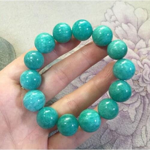 Wholesale Genuine Light Blue Green Tianhe Natural Stone Bracelets Round Beads Bracelets For Women gift Fresh Jewelry JoursNeige