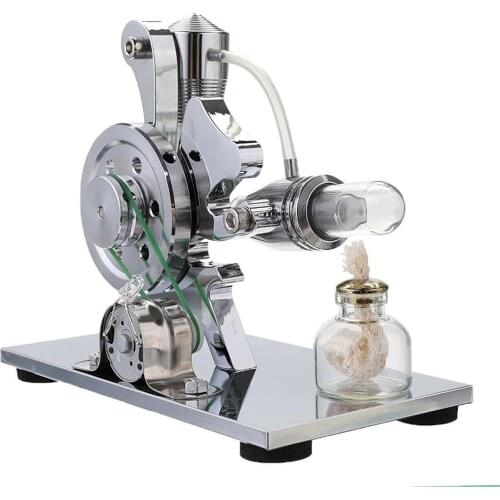 Specular Highlight Squirrel Shaped Hot Air Stirling Engine Generator Engine Model Educational Toy with LED