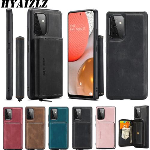 Detachable Zipper Leather Wallet Case for Samsung S21 FE S20 Ultra Note 20 10 Plus Cover for Galaxy A52 A72 A12 A22 A42 A32 A71