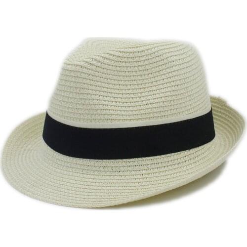 2019 New Fashion Women Men Summer Sun hat For Elegant Lady Beach Fedora hat Sunhat Trilby Panama Hat Gangster Cap