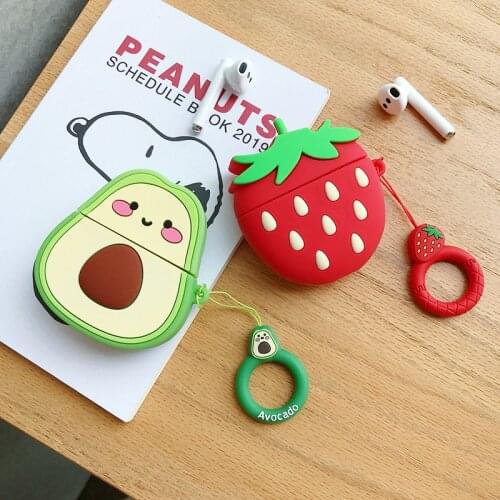 For huawei freebuds 3 Case Cute Avocado, peach, sweet strawberry silicon Cover For freebuds 3 Pro Bluetooth Earphone Case capa