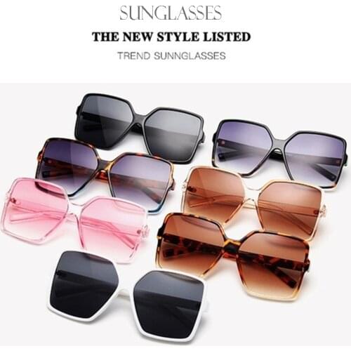 Unisex Oversized Square Sunglasses UV Protection Eyeglasses Retro Big Frame Sun Glasses Fashion Shades Sunglasses For Women Men