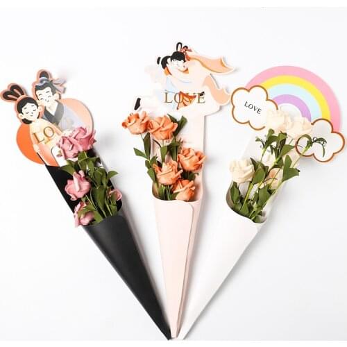 Wedding & Engagement Deco Korean Wrapping Paper Craft Paper Gift DIY Ice Cream Flower Packing Paper Single flower box