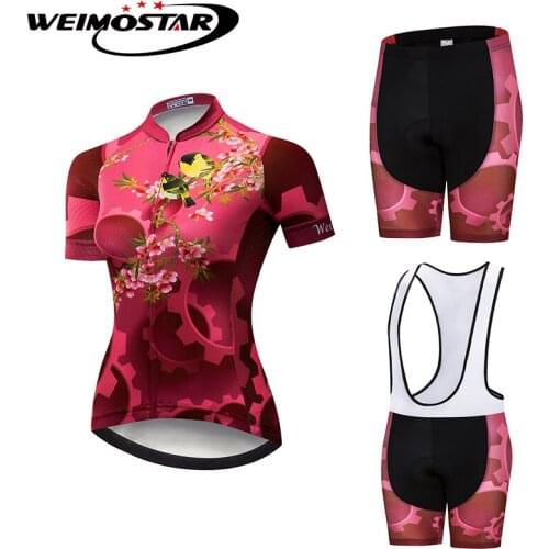 WEIMOSTAR Women Cycling Jersey 2018 pro team Ropa ciclismo Cycling Clothing maillot ciclismo Gel Breathable Pad Cycling Set