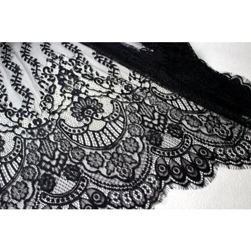 1.5 meters x 3 meters / lot off white eyelash embrioded lace fabric high quality lace wedding dress craft materials