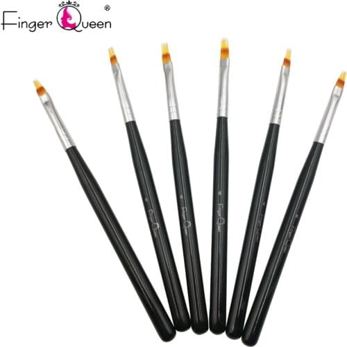 1pcs Nail Brush Pen UV Gel Gradient Bloom Nail Art Painting Black Wood Handle Nylon Hair