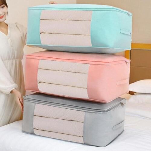 60% Hot Sales!!! Non-woven Quilt Storage Bag Dust-proof Clothes Organizer Toys Sundries Container