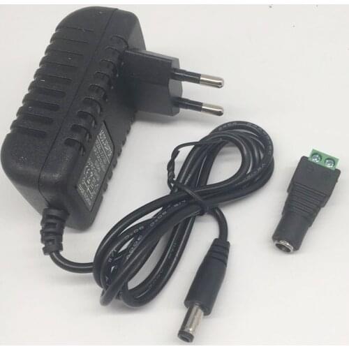 DC12V Adapter AC100-240V Lighting Transformers OUT PUT DC12V 2A Power Supply for LED Strip +Connector
