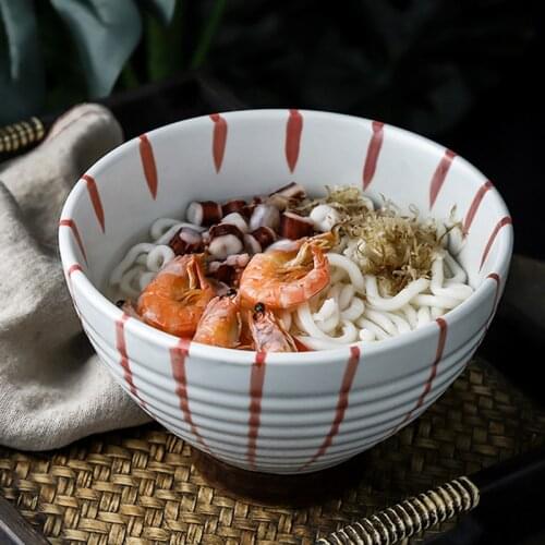 FANCITY Household large noodle bowl, soup bowl, noodle bowl, ceramic bowl, ramen bowl, noodle bowl, instant noodle bowl