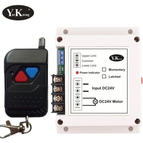 DC24V motor up down wireless switch motor forwards reverse stop remote switch limited switch remote switch 40A motor rf tx rx