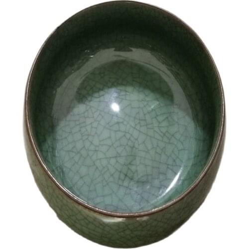 Chinese Old Porcelain Cracked Glaze Blue And White Porcelain Fu Zi Bowl