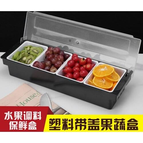 Seasoning box fruit preservation box three grid four grid five grid six grid fruit box bar fruit box bar bartending utensils