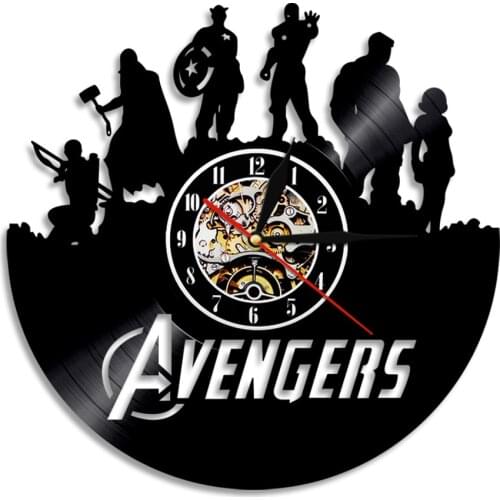 Bloody Fantasy Comic Vinyl Record Wall Art Clock Detective Adventure Cartoon Silent Home Decor Comic Book Lover Gift Watch