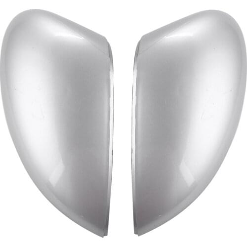1 Pair Left/Right Silver Rearview Side View Mirror Replacement Cover Cap Case Shell for Ford for Fiesta Mk7 2008 2009 2010 2011