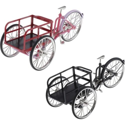 1:10 Scale Alloy Tricycle Model Racing Bike Decor Toy for Home/Cafe/Store