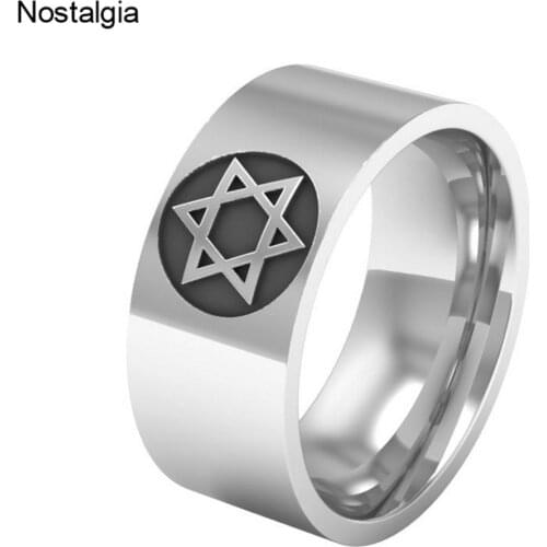 Nostalgia Star Of David Ring Magen Hexagon Israel Jewish Religious Jewelry Judaica Hebrew Hanukkah Gift
