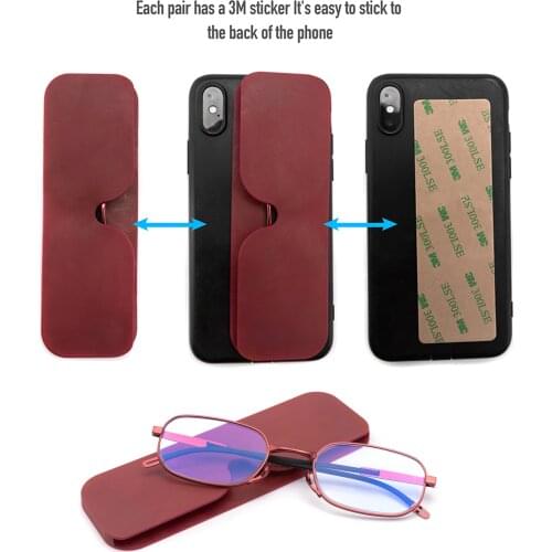 New Blue Light Reading Glasses For Men Portable Ultrathin Reading Glasses For Women Can Be Attached To The Back Of The Phone