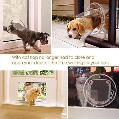 Wholesale Cat Flap Pet Door Controllable In-and-out Direction Dog Door Pet Playing Toys Dog Training Doors