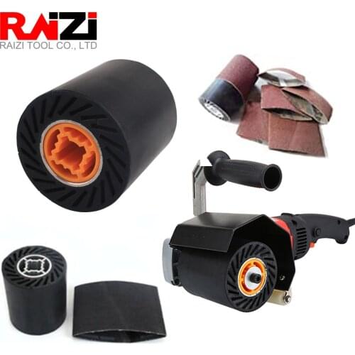 Raizi 90*100 mm Sander Wheel Expansion roller For Flat&Tube Belt Sander Polisher Sanding Belts Abrasive Sleeves Wheel