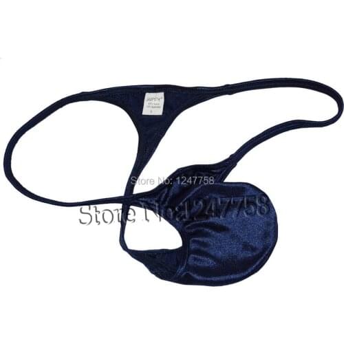 Super Sexy Mens Shining Micro String Thong Noble Bulge Pouch T-back Sexy Male Bikini Pants