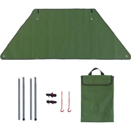 Camping Campfire Windscreen Outdoor Barbecue Wind Shield Canvas Wind-proof Picnic Wind Blocker For Camping Accessories