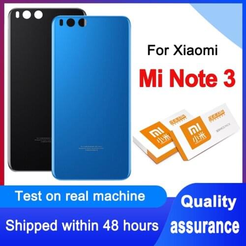 Back Housing Replacement For Xiaomi Mi Note 3 Back Cover Battery Glass With Adhesive Sticker For Mi Note 3 Rear Cover
