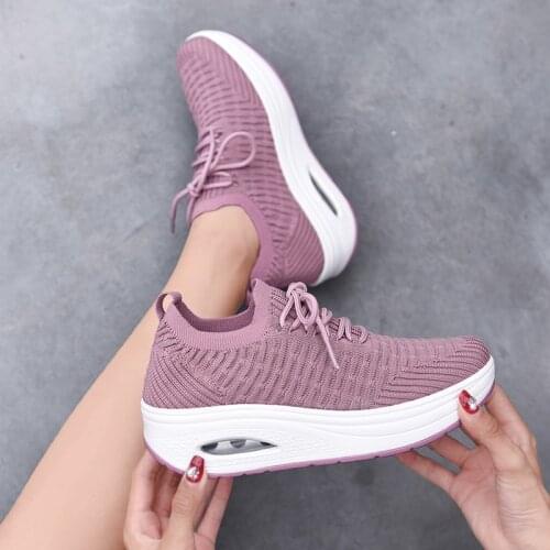 Women Breathable Sneakers Casual Shoes Platform Shoes