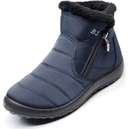 Plus Size 43 Women Boots Waterproof Snow Boots Female Thick Plush Winter Boots Women Warm Ankle Botas Mujer Winter Shoes Woman