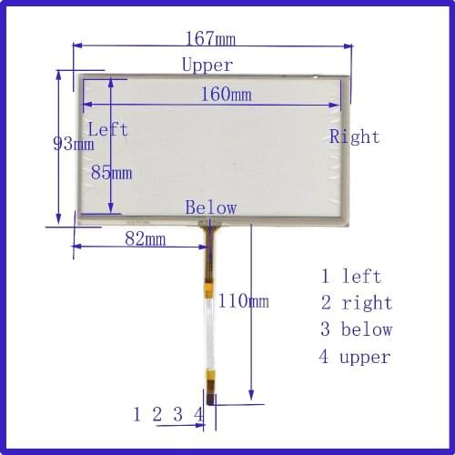 ZhiYuSun 167mm*93mm New 7.1 Inch Touch Screen for 7 GPS the GLASS is 167*93 for soling gps touch 4change8 lines