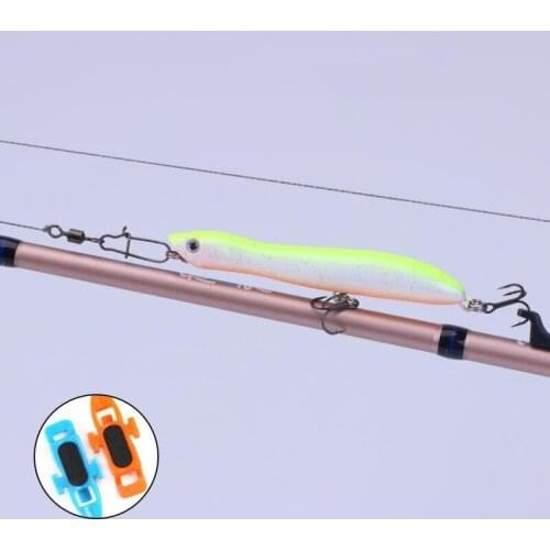 1 SET Fishing Hook Keeper Lure Bait Holder with 3 Rubber Rings for Fishing Rod Fishing Gear Portable Accessories Fixed Bait