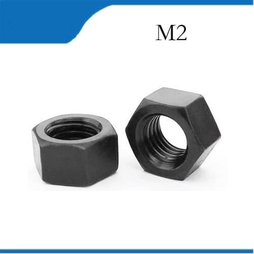 1000pcs Best Selling M2 Nut Stainless Thread Carbon Steel Grade 8 Black High Quality Hex Nutsertstainless bolts,nails